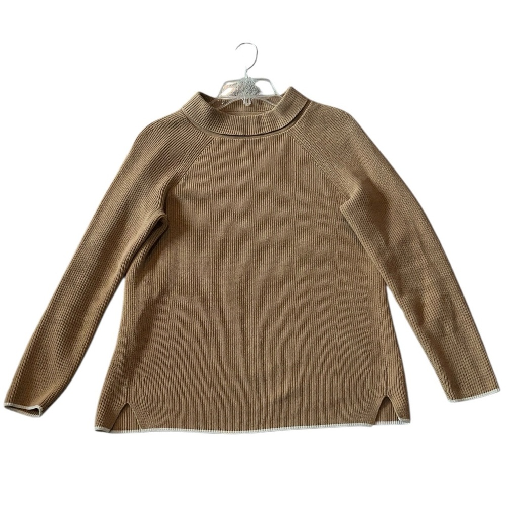 Talbots Camel Pima Sabrina Sweater Size Small - Picture 2 of 8